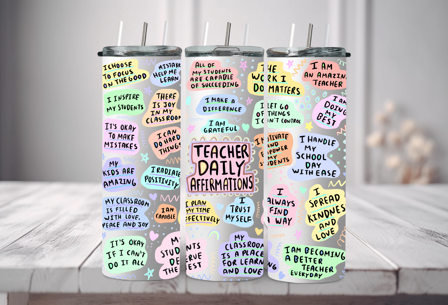 Teacher Affirmations Tumbler