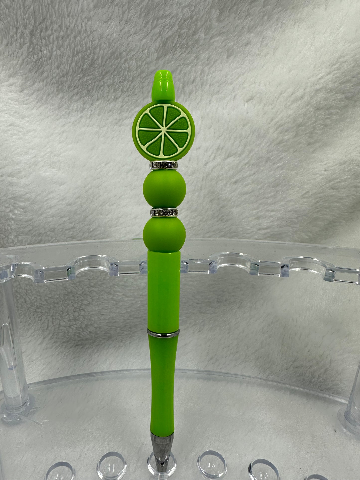 Lime Fruit Beaded Pen