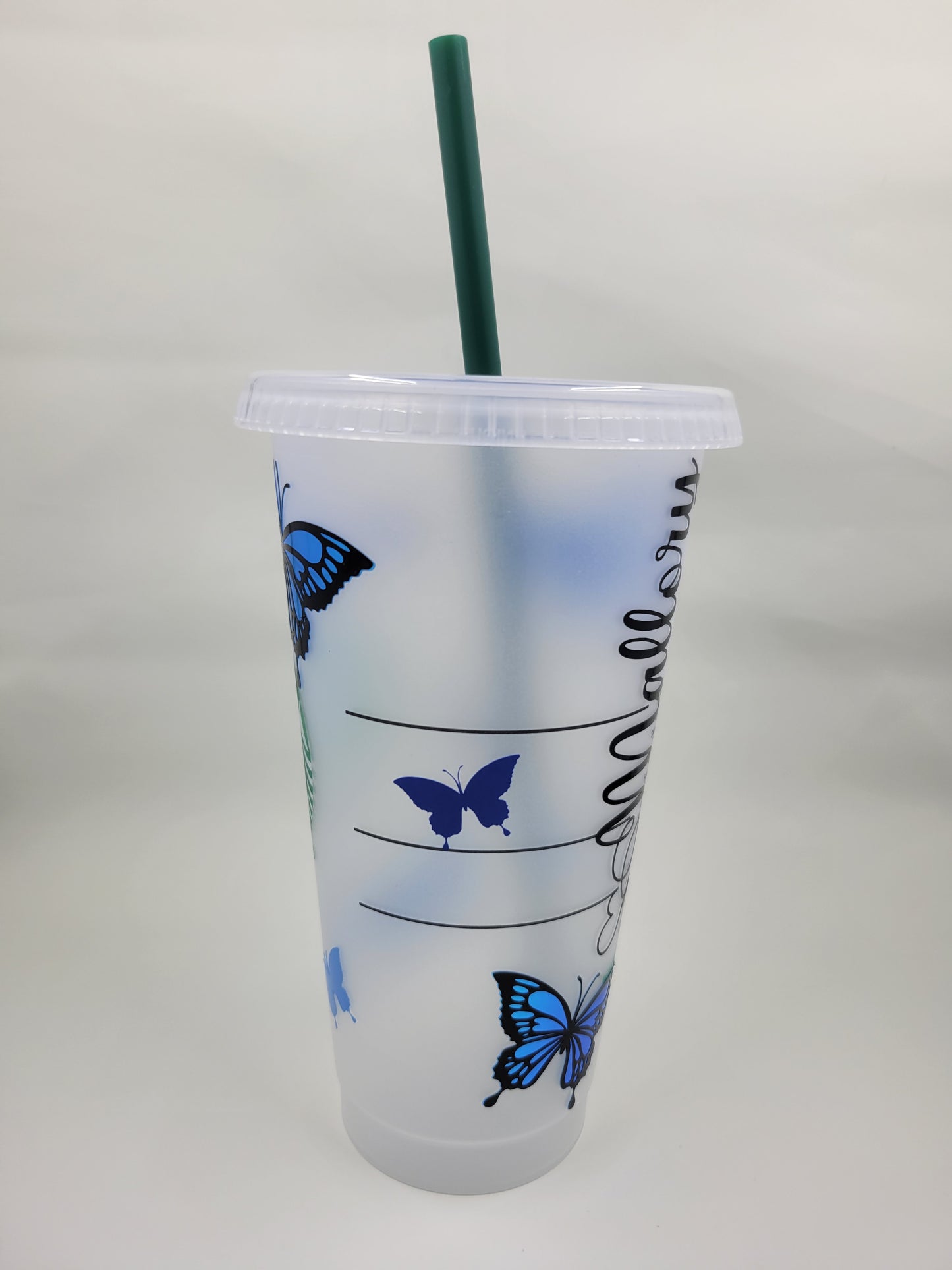 Holographic Chrome Butterfly Reusable Tumbler