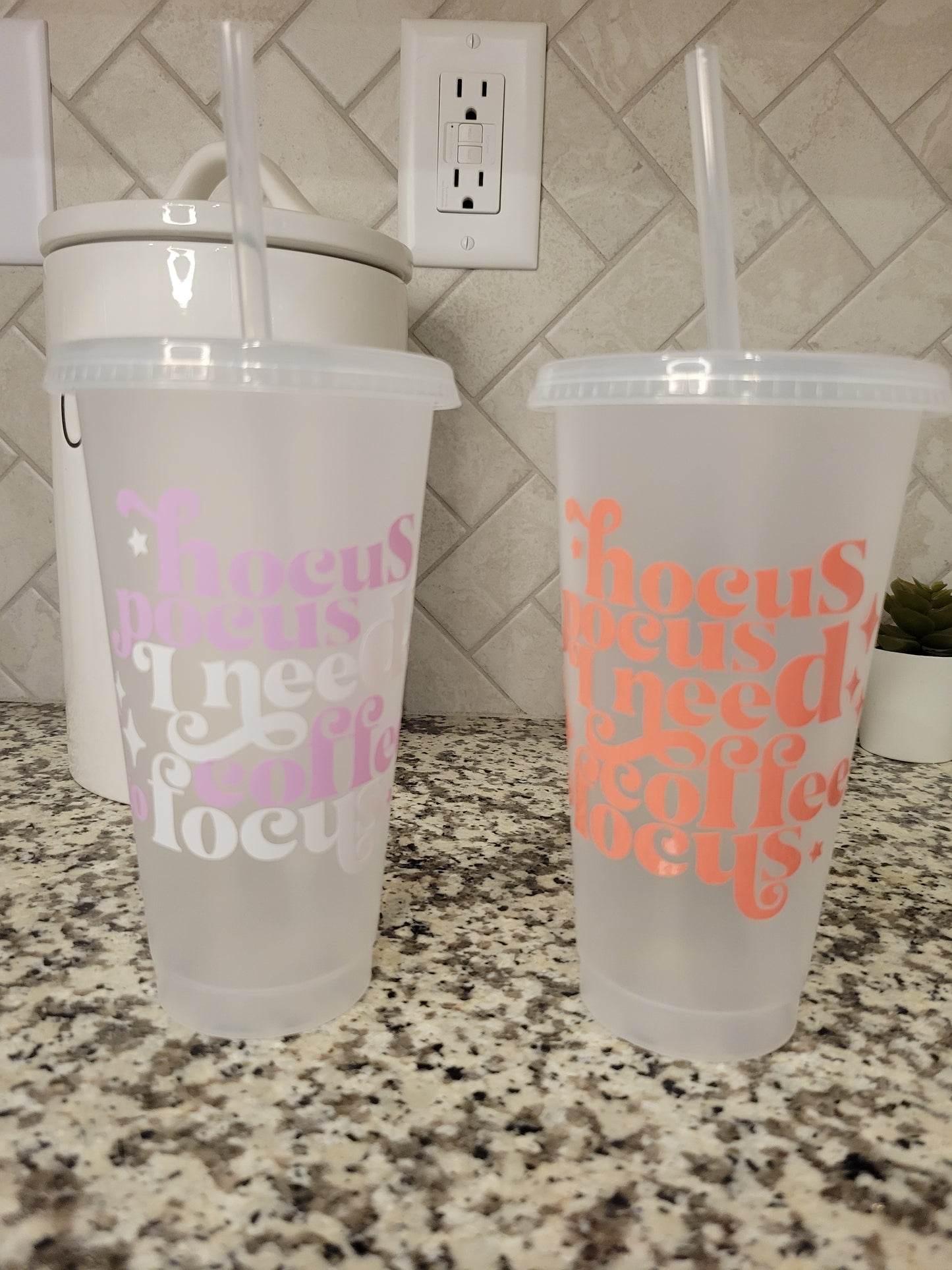 I Need Coffee to Focus Reusable Tumbler