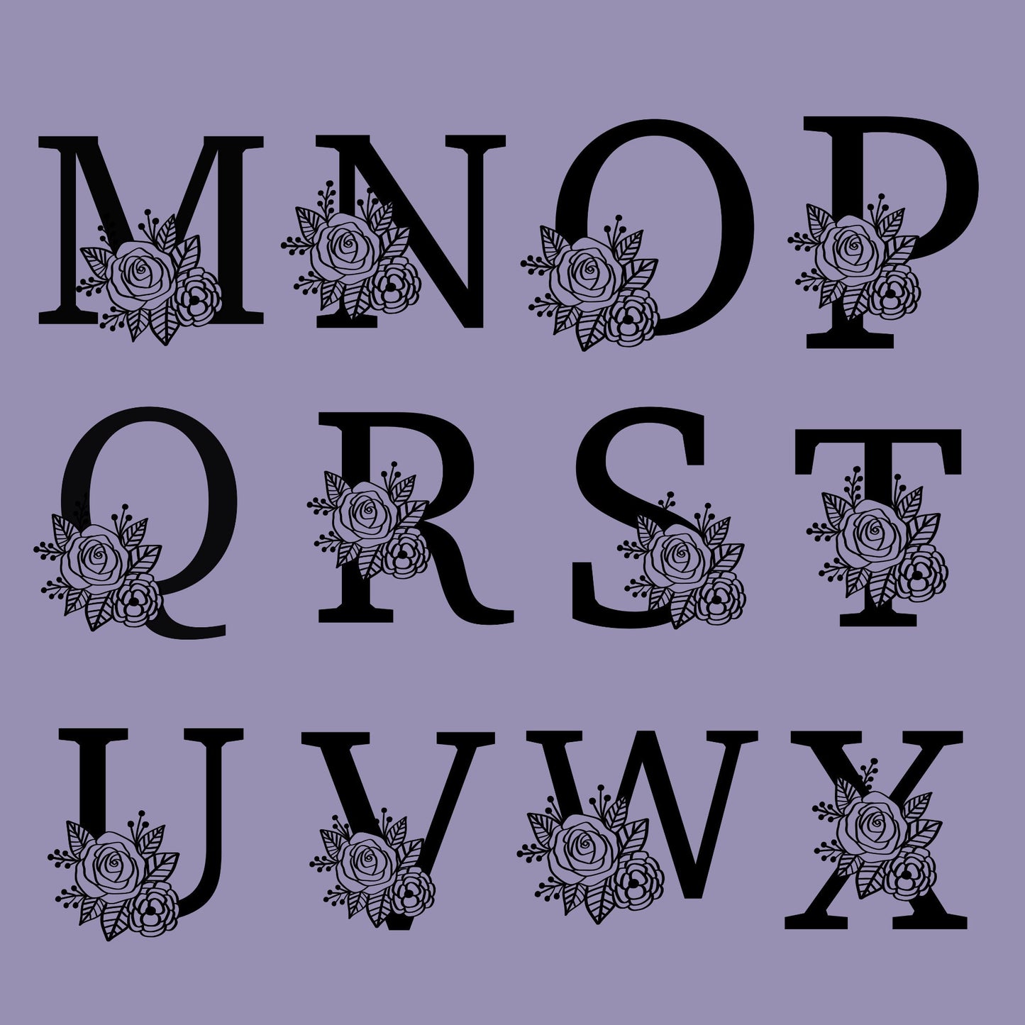 Rose Monogram Can Glass