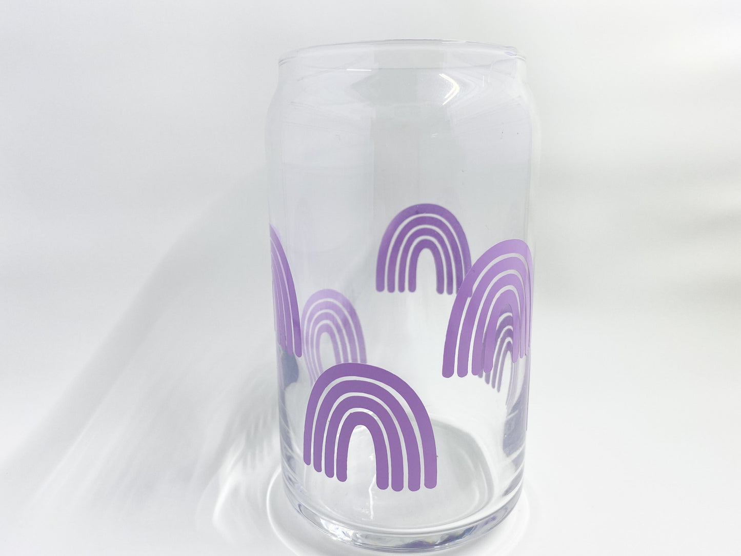 Boho Rainbow Can Glass