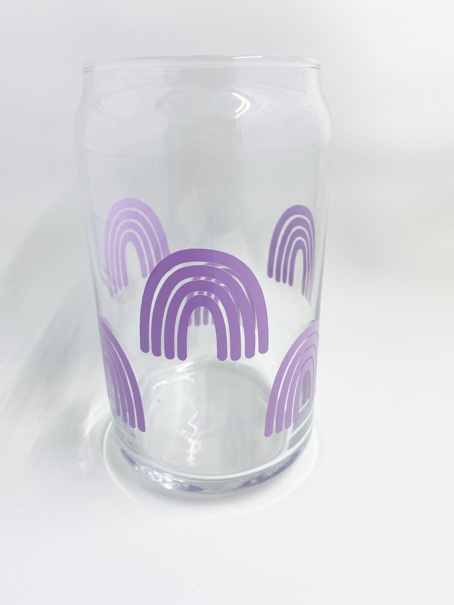 Boho Rainbow Can Glass