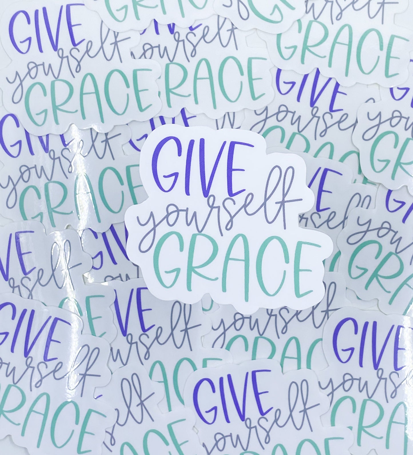 Give Yourself Grace Clear Vinyl Sticker