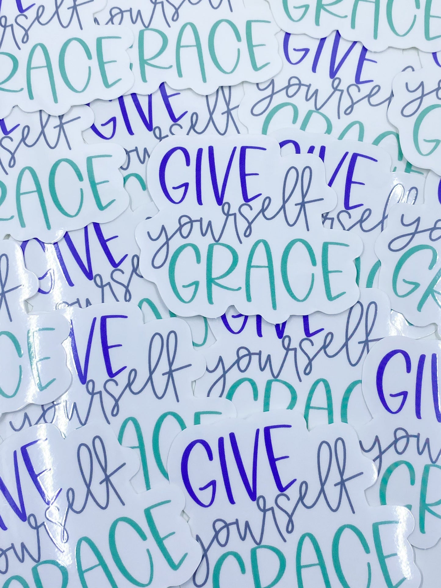 Give Yourself Grace Clear Vinyl Sticker