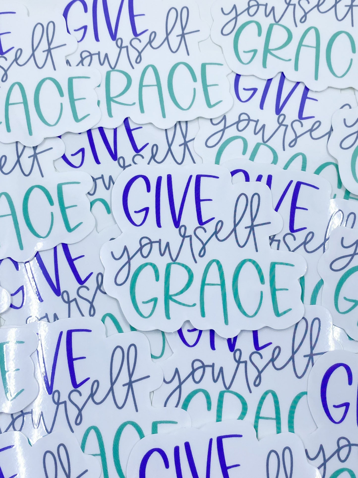 Give Yourself Grace Clear Vinyl Sticker