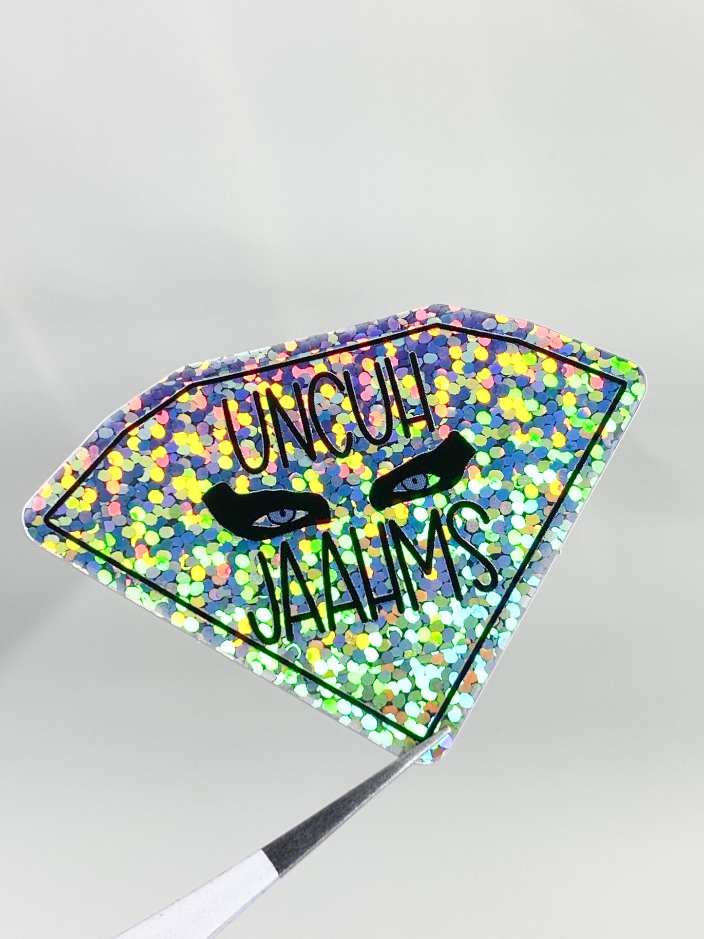 Uncuh Jaahms Glitter Vinyl Sticker