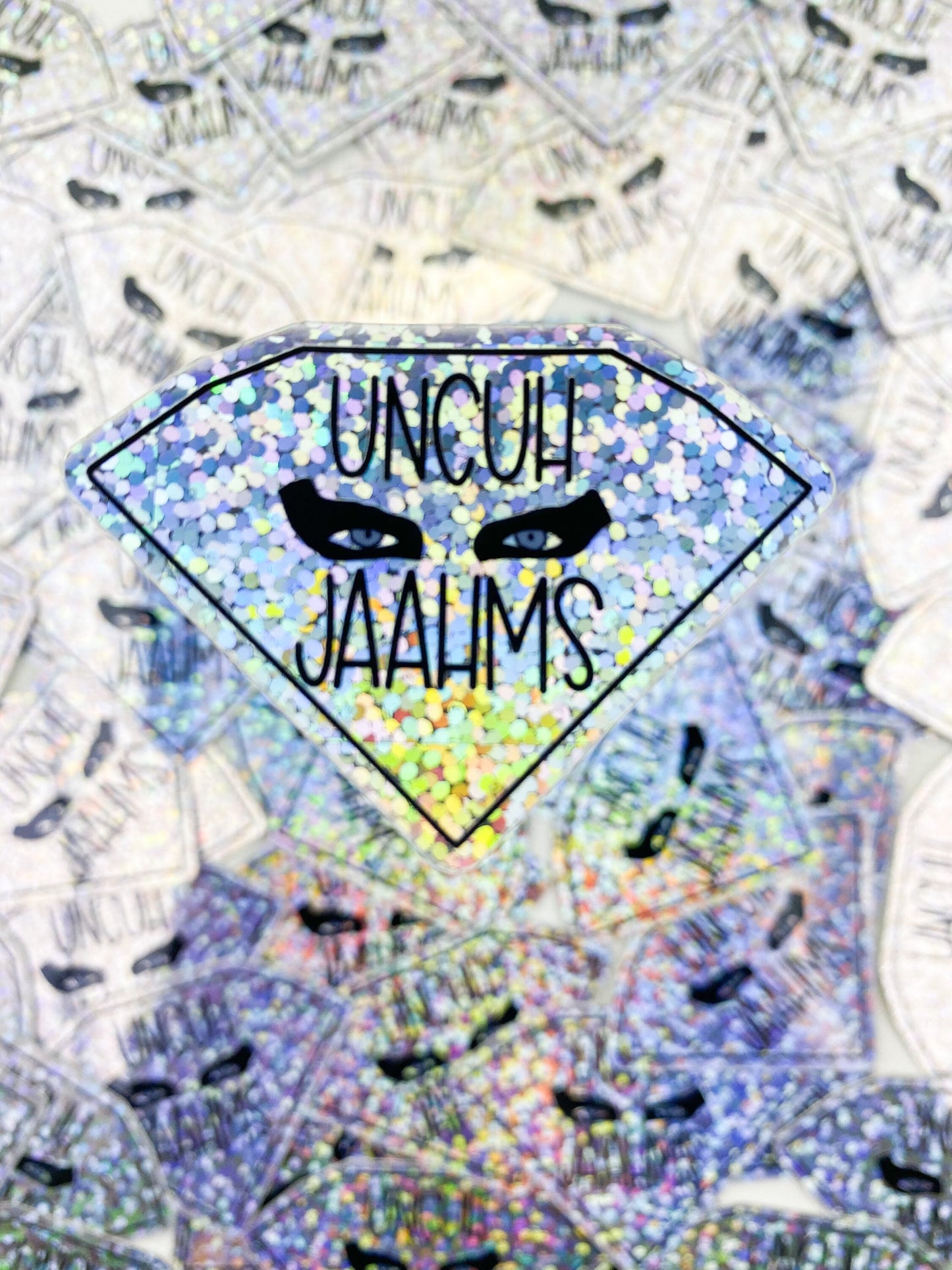 Uncuh Jaahms Glitter Vinyl Sticker