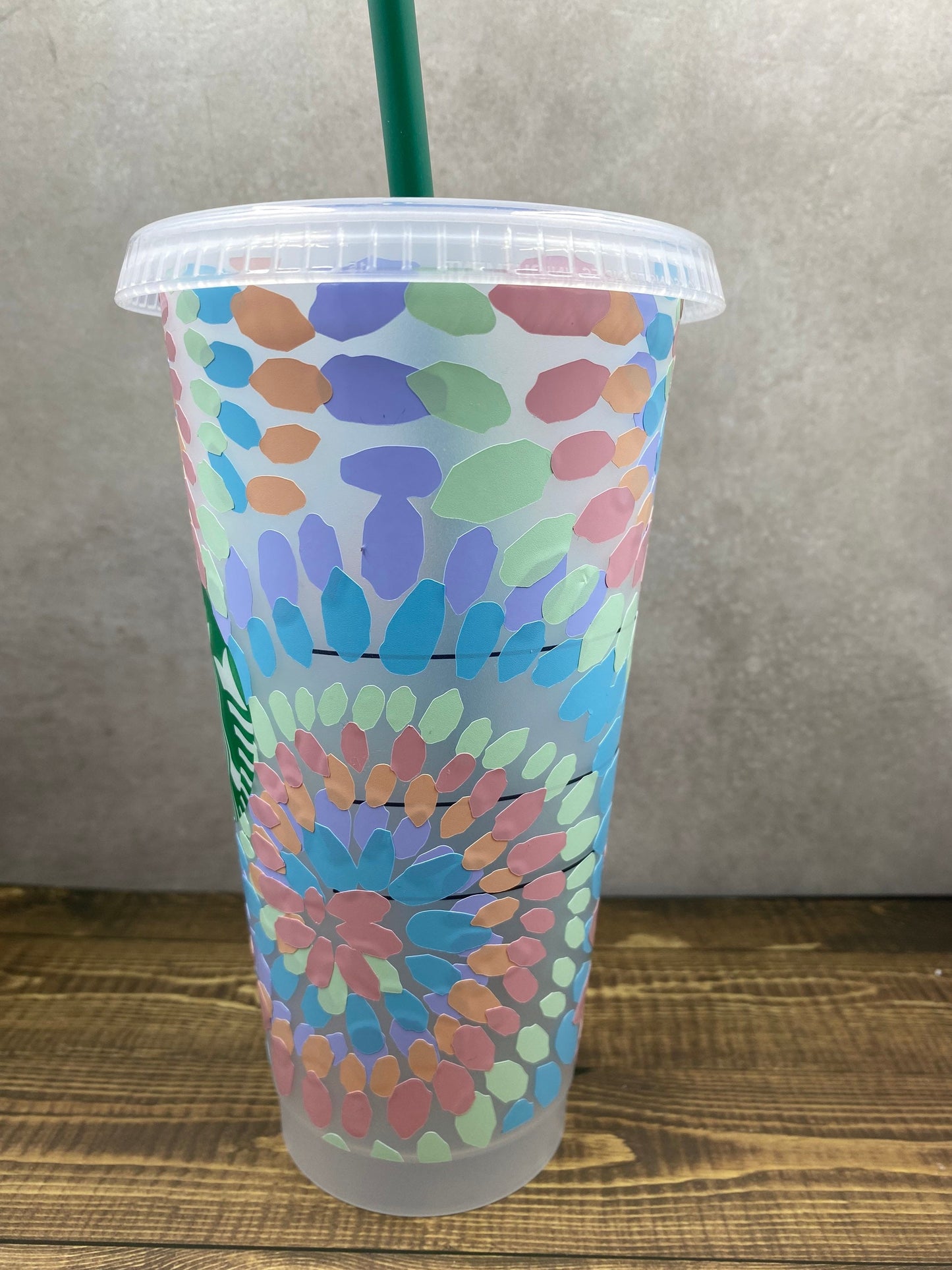 Pastel Tie Dye Reusable Tumbler
