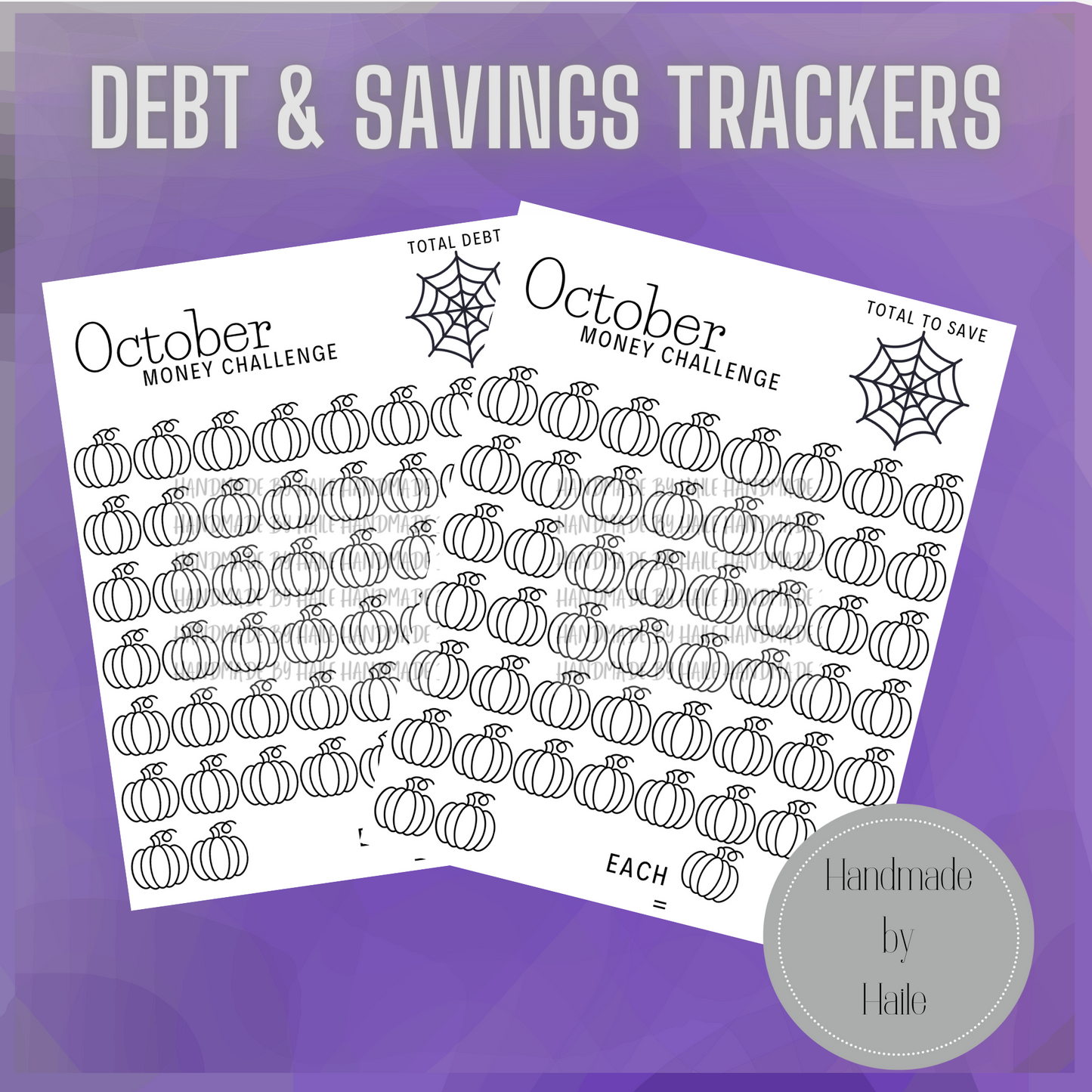 October Money Challenge Printable Tracker