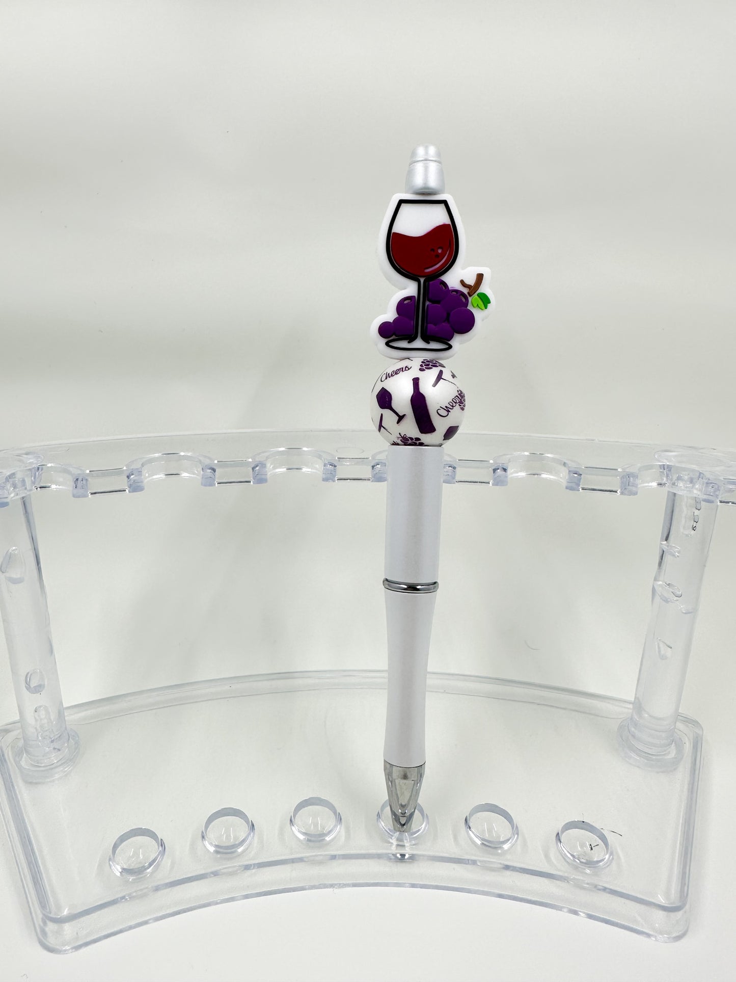 Wine Glass Beaded Pen