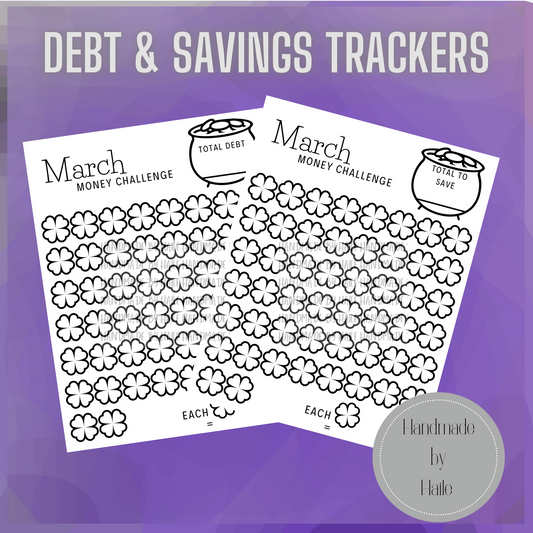 March Money Challenge Printable Tracker