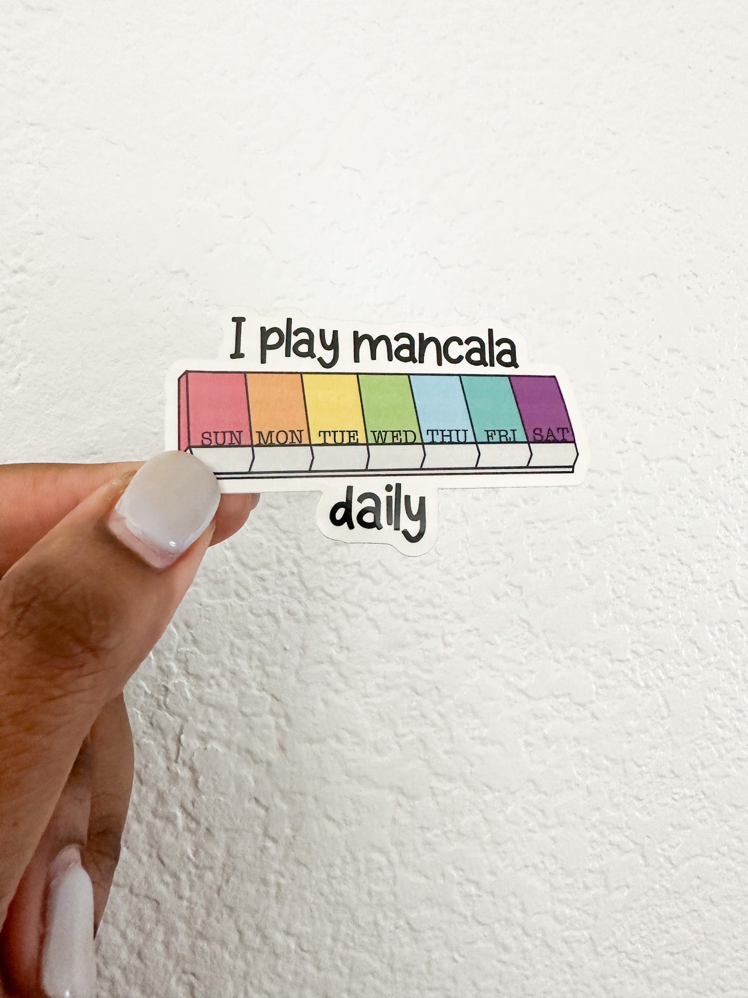 I Play Mancala Daily Vinyl Sticker