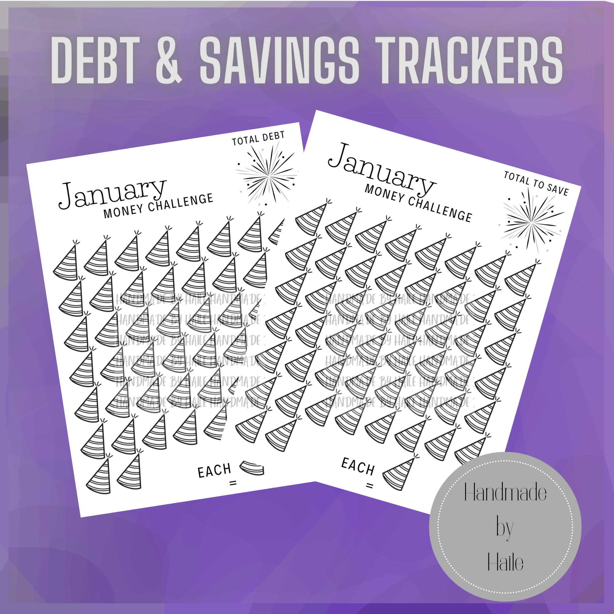 January Money Challenge Printable Tracker