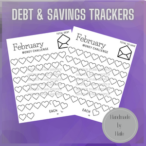 February Money Challenge Printable Tracker
