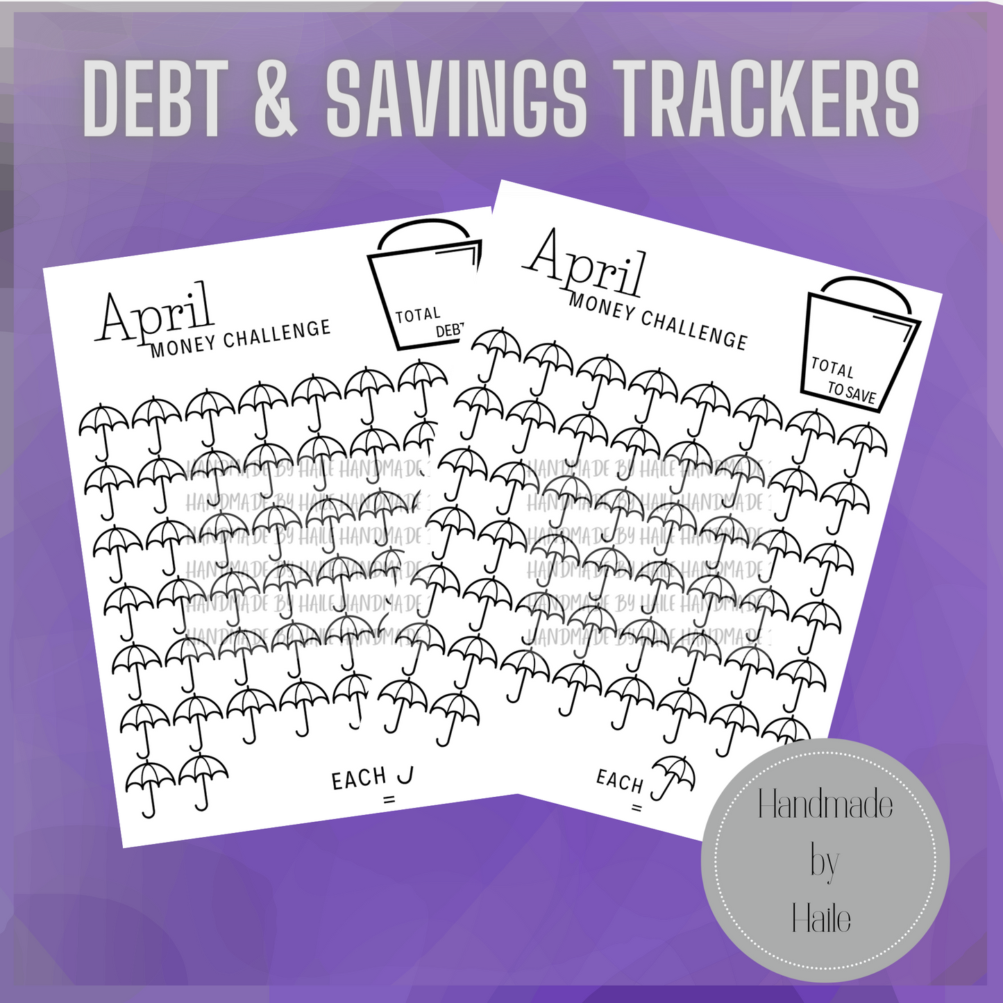 April Money Challenge Printable Tracker