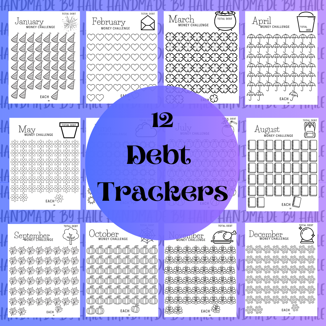 12 Month Money Challenge Printable Tracker