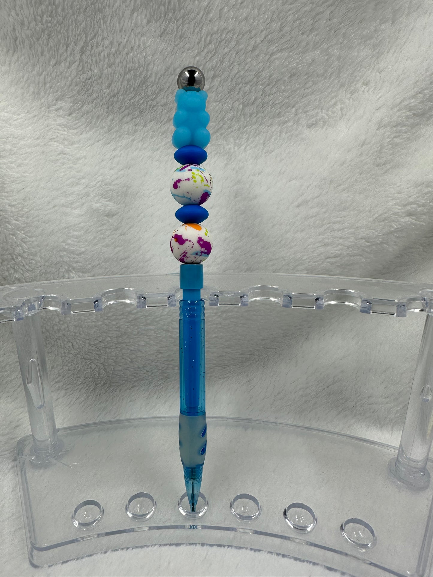 Neon Gummy Bear Beaded Pencil