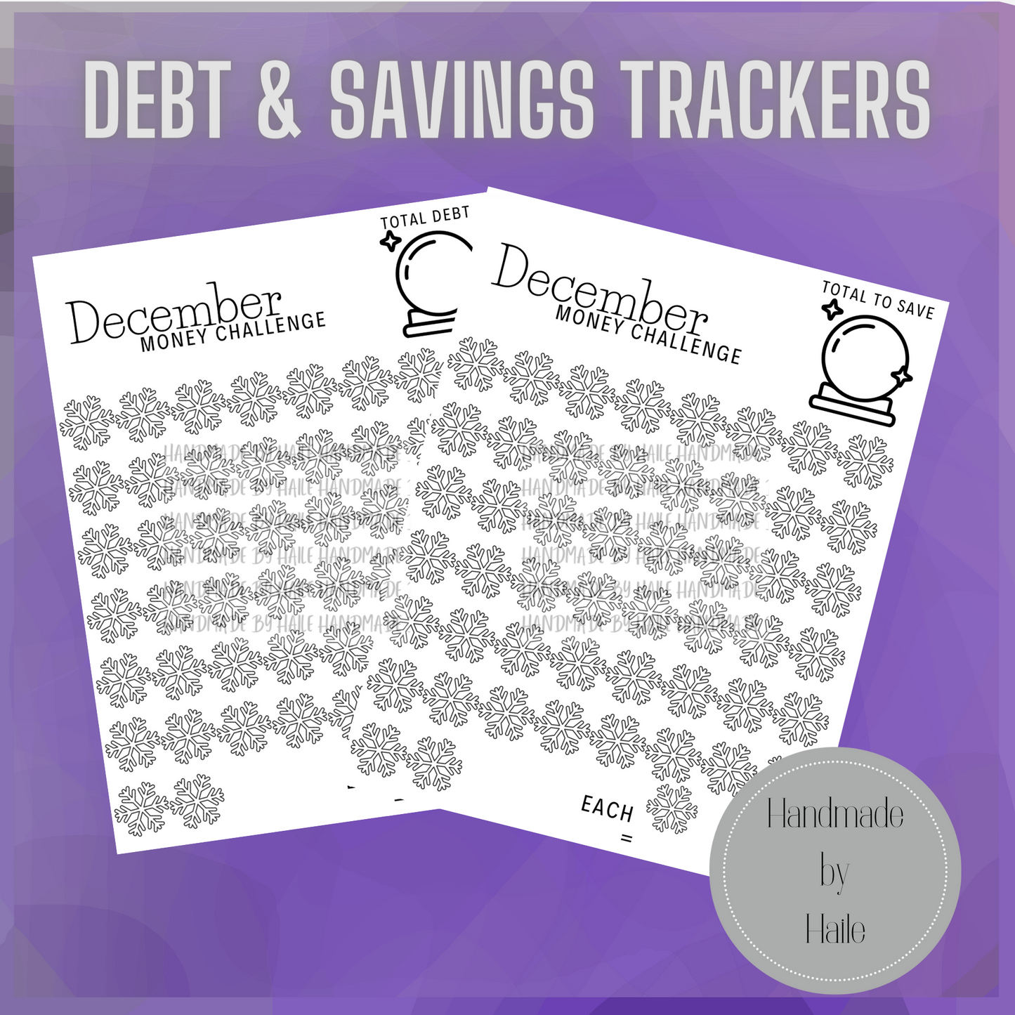 December Money Challenge Printable Tracker