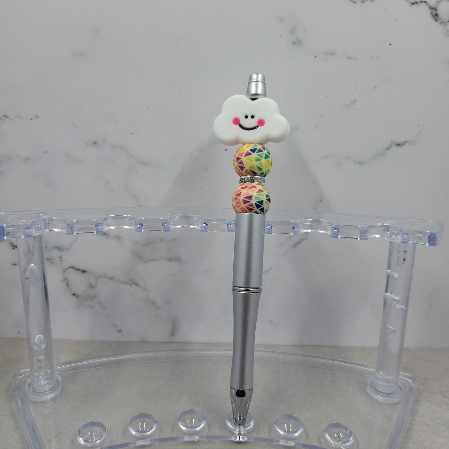 Rainbow Cloud Beaded Pen