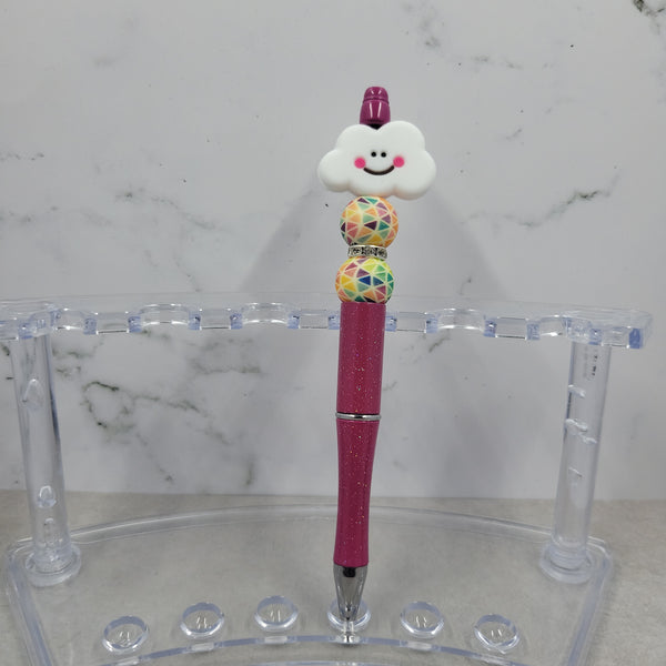 Rainbow Cloud Beaded Pen