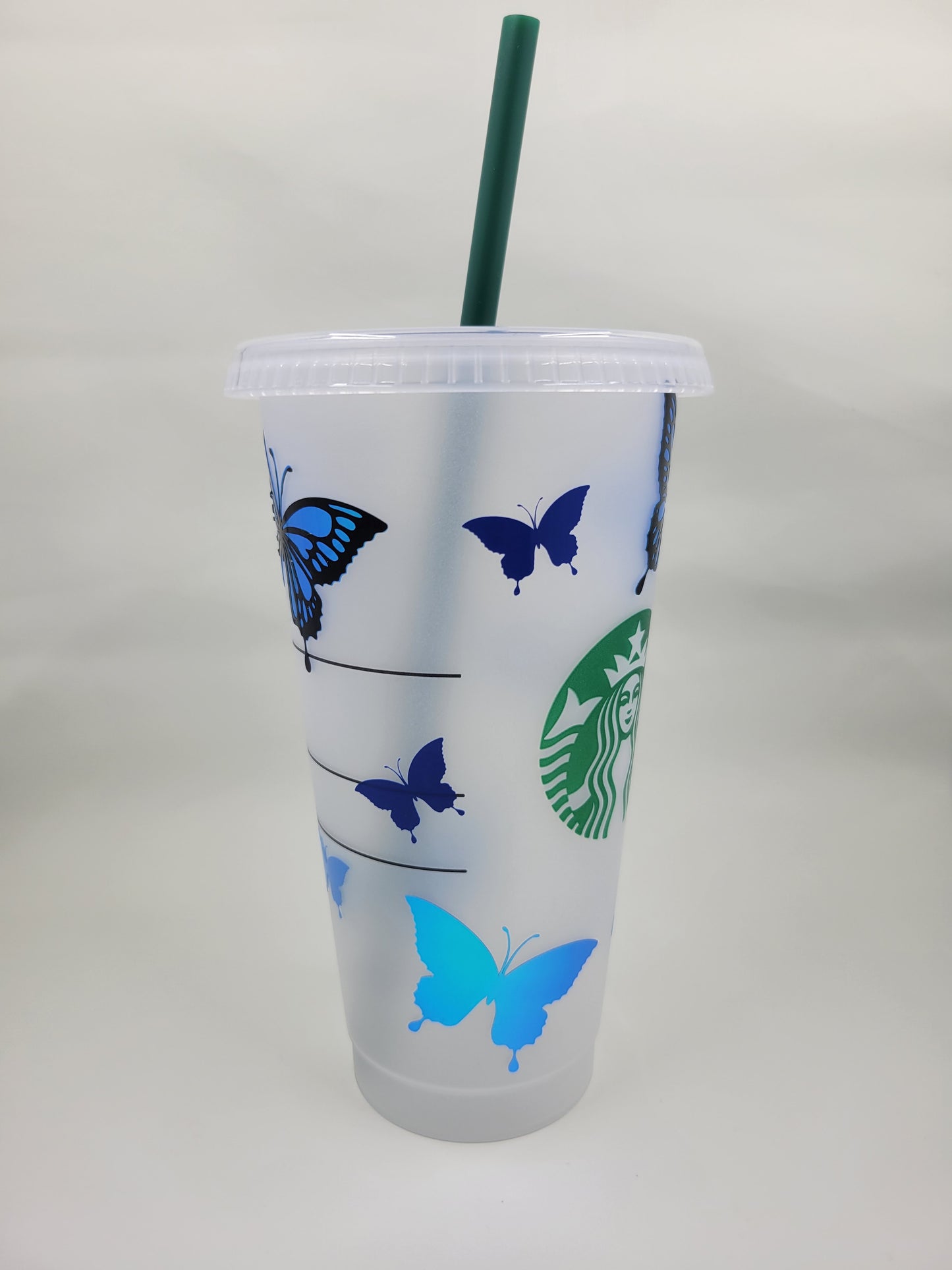 Holographic Chrome Butterfly Reusable Tumbler