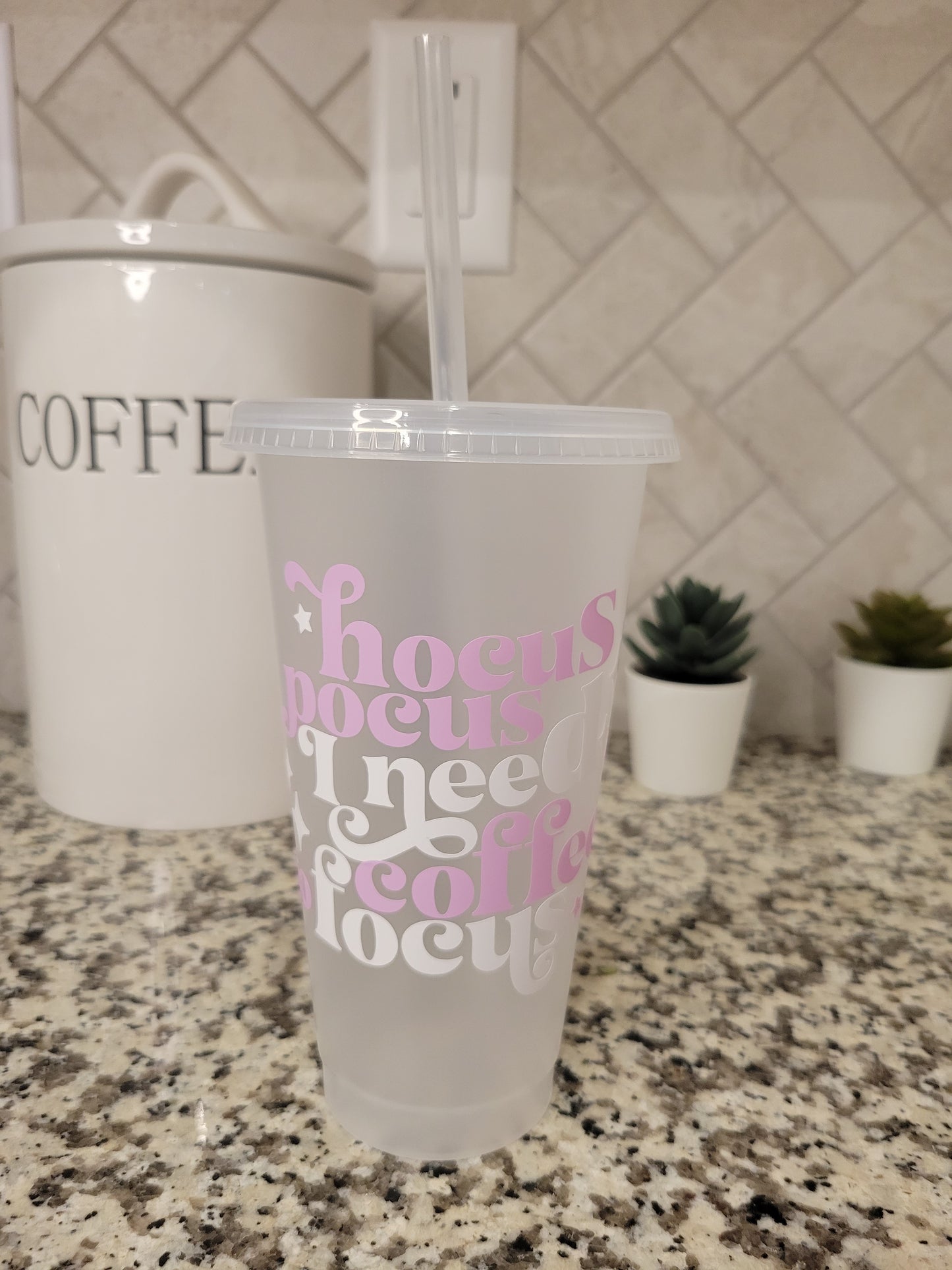 I Need Coffee to Focus Reusable Tumbler