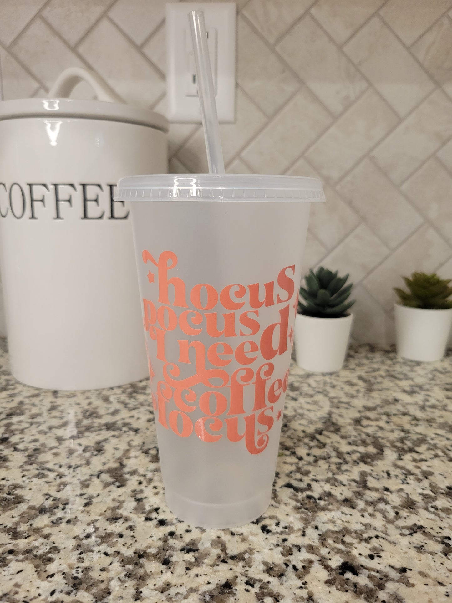 I Need Coffee to Focus Reusable Tumbler