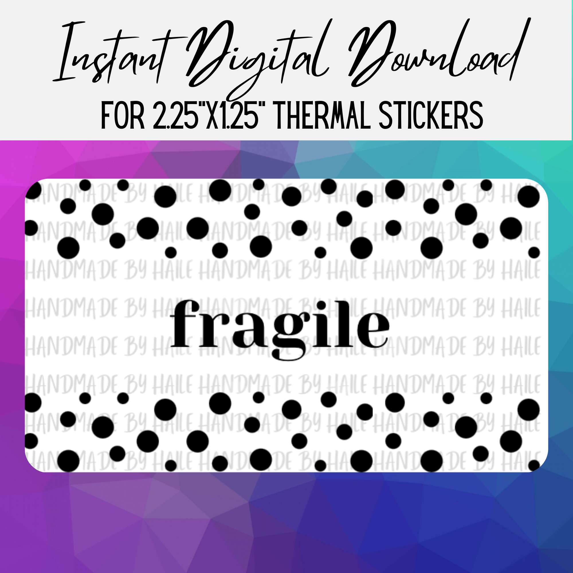 Fragile Thermal Sticker PNG Download