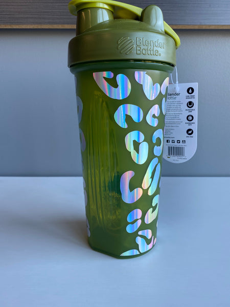 Holographic Leopard Print Shaker Bottle