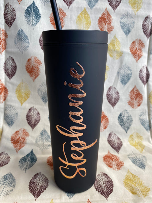 Personalized Black Matte Tumbler