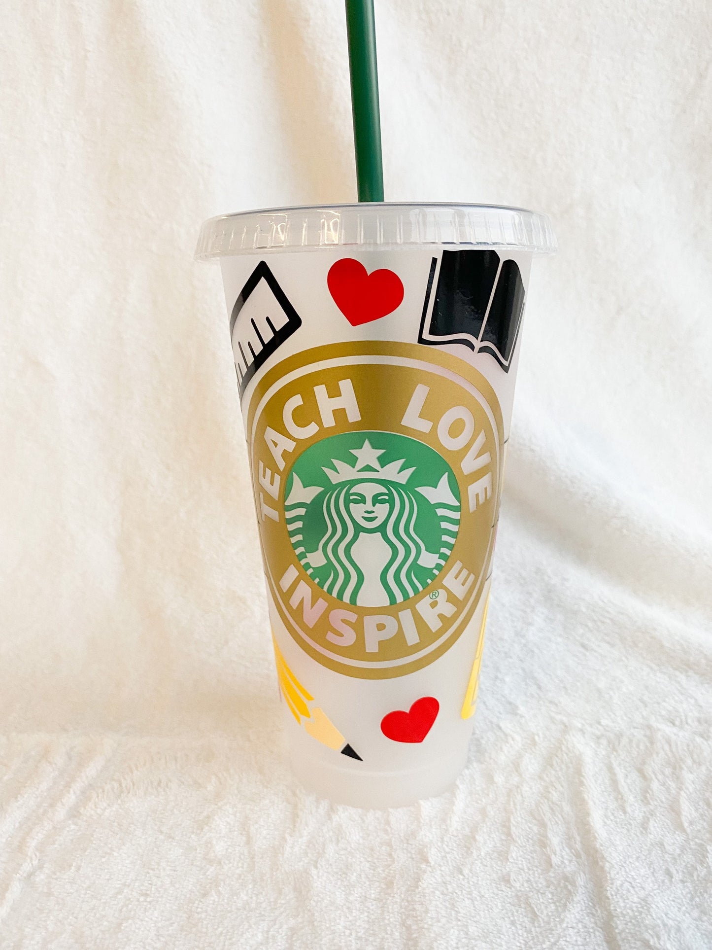 Teach Love Inspire Reusable Tumbler