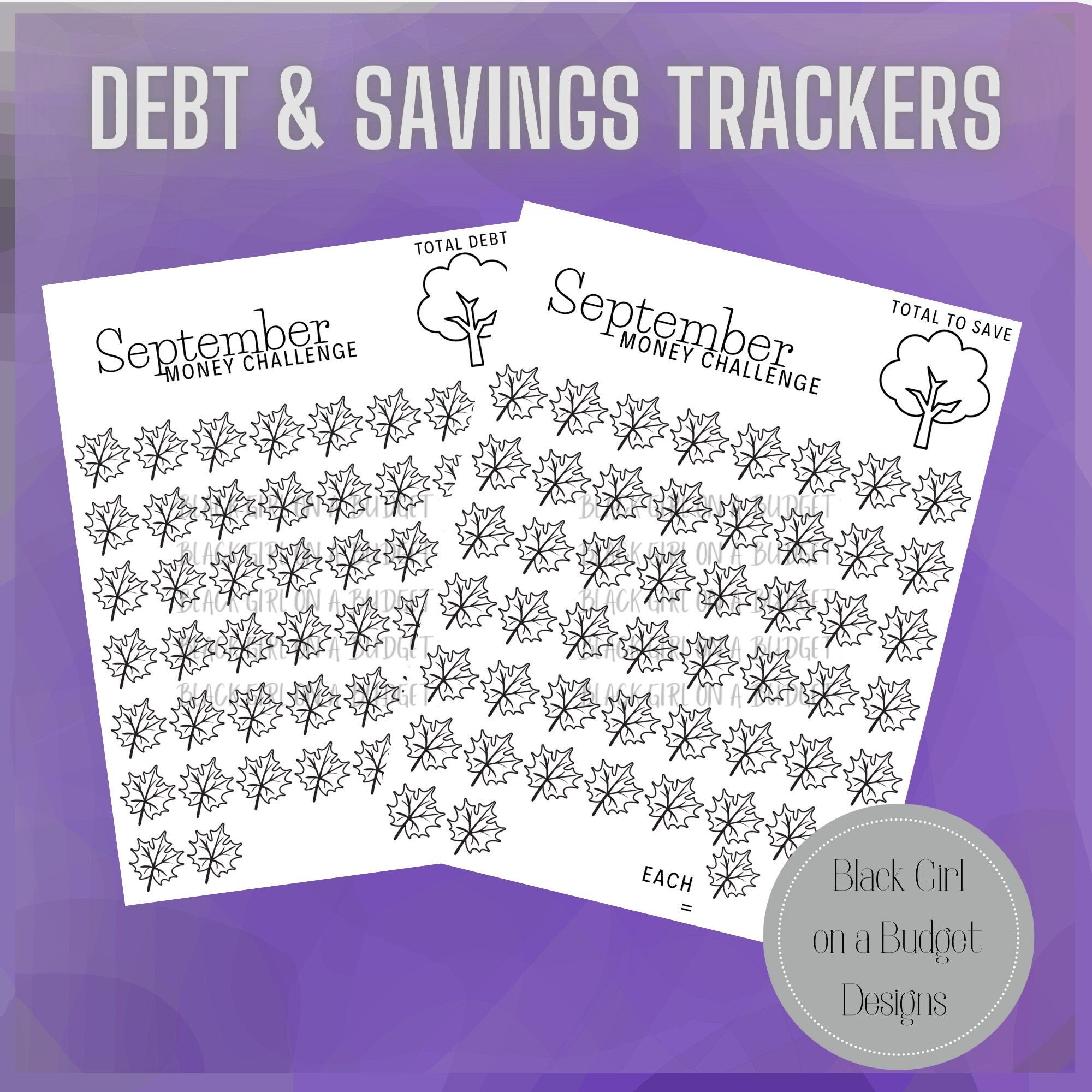 September Money Challenge Printable Tracker